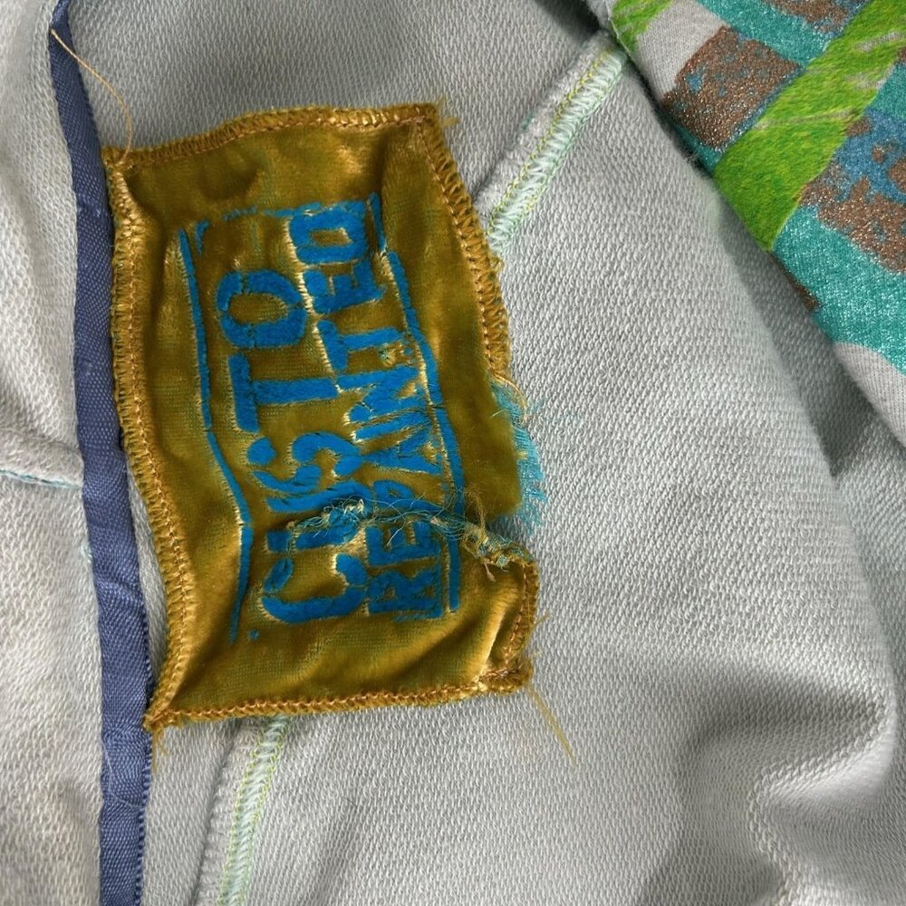 Custo Barcelona Hoodie Womens S/M Green Blue Full Zip Graphic Playa Hermosa Y2K - Picture 8 of 10